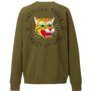 Onitsuka Tiger by Asics Men's Khaki Crewneck Sweater